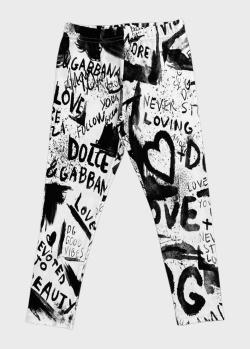 Білі легінси Dolce&Gabbana для дітей, фото